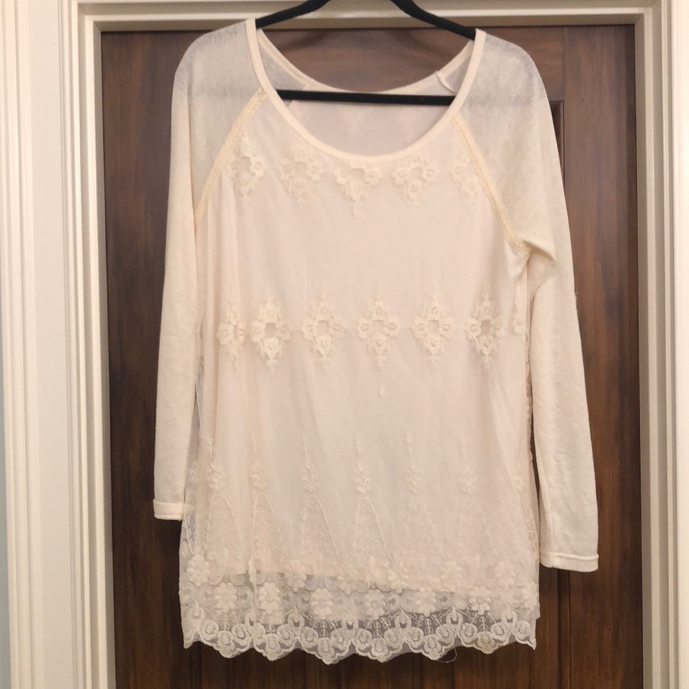 Hazel brand Flowy Lace Top